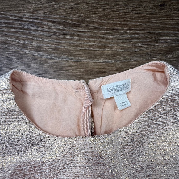 Gymboree Girls Shift Dress Rose Gold, Special Occasion, Holiday, Size 7 - Picture 5 of 11
